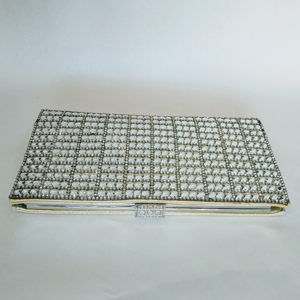 Glam Gold & Silver Crystal Clutch