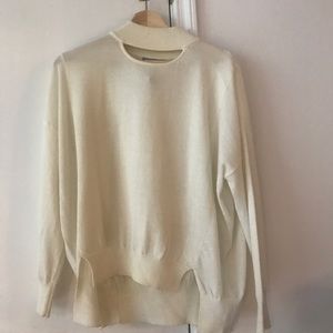 Cutout neck sweater
