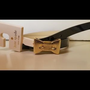 NWT Kate Spade black patent leather belt