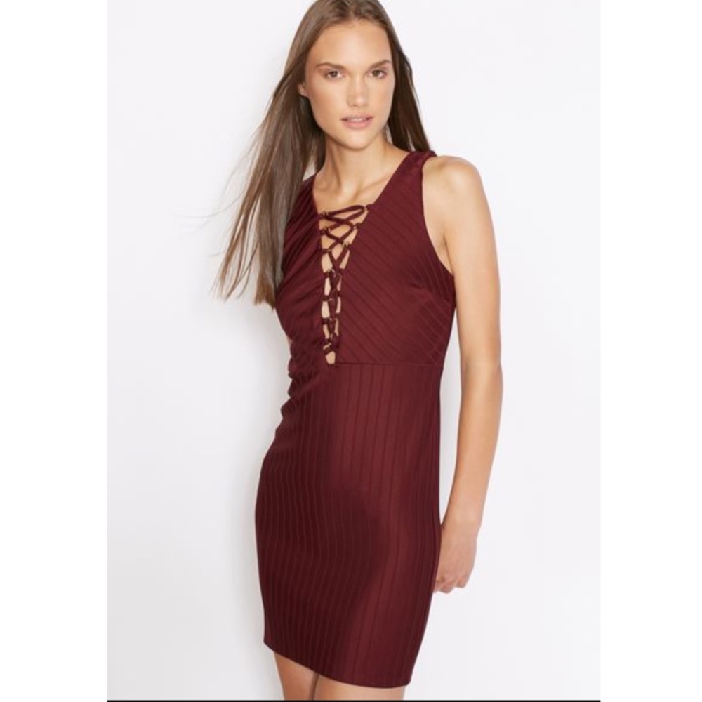 Lace up Ribbed dress