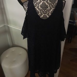 NWT Nanette Lepore Navy Blue Off Shoulder Dress