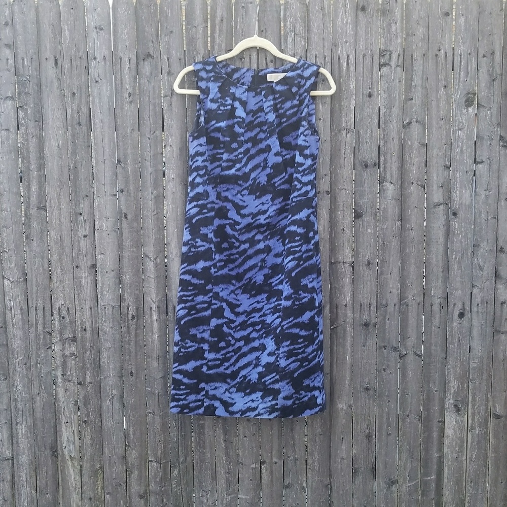 Michael Michael Kors Blue Print Sheat Dress