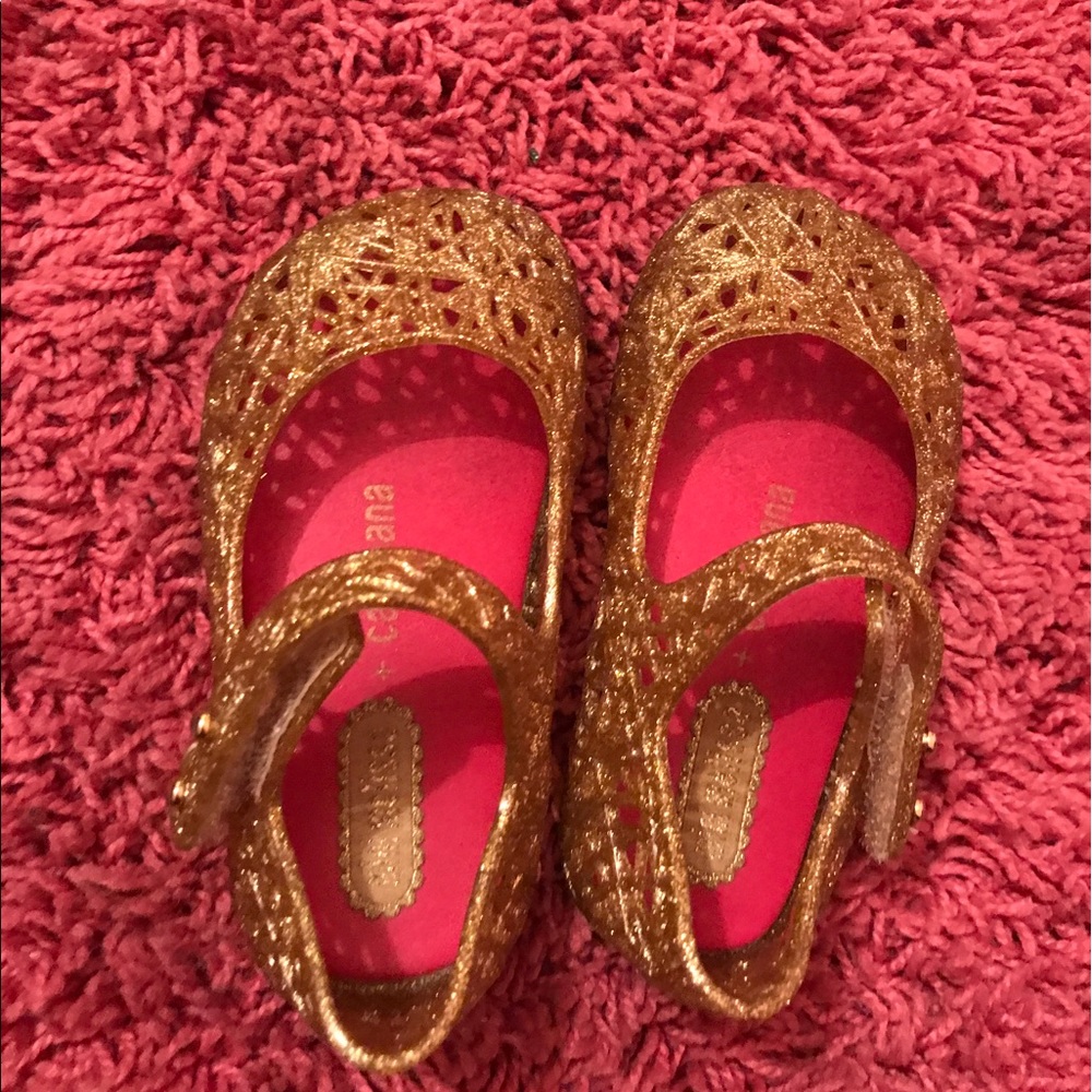 Mini Melissa Gold Glitter Campana Sz 7