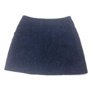 Express Wool Tweed Mini Skirt W/Pockets