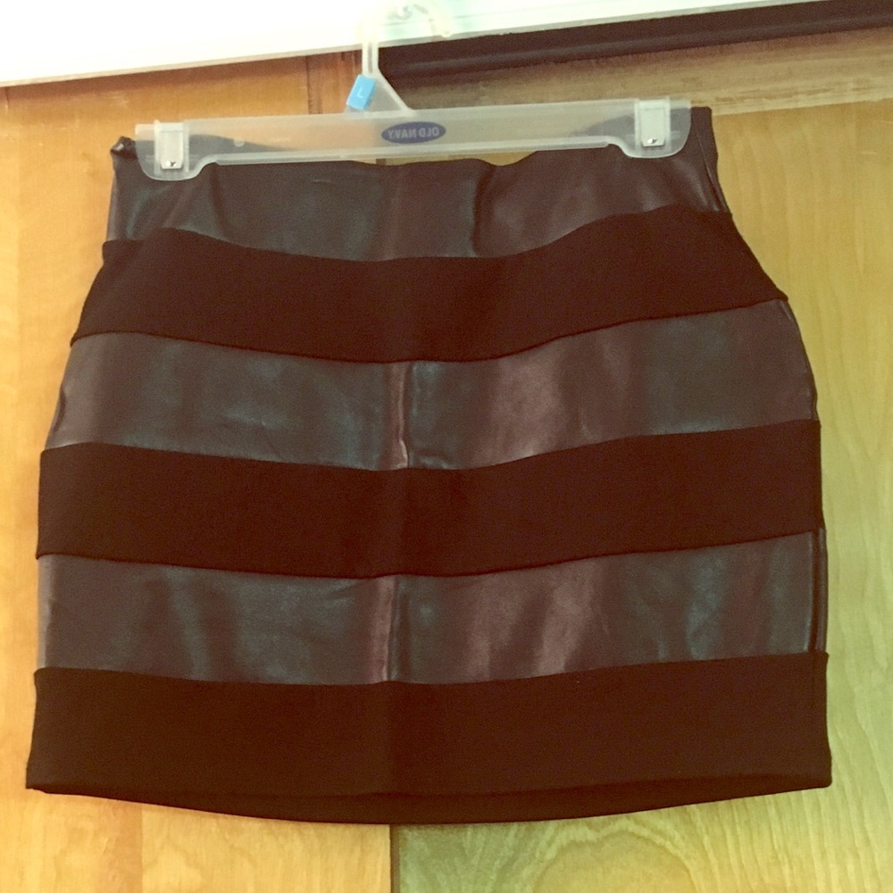 Faux leather skirt