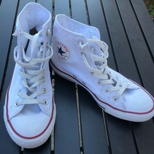 White Converse High Tops