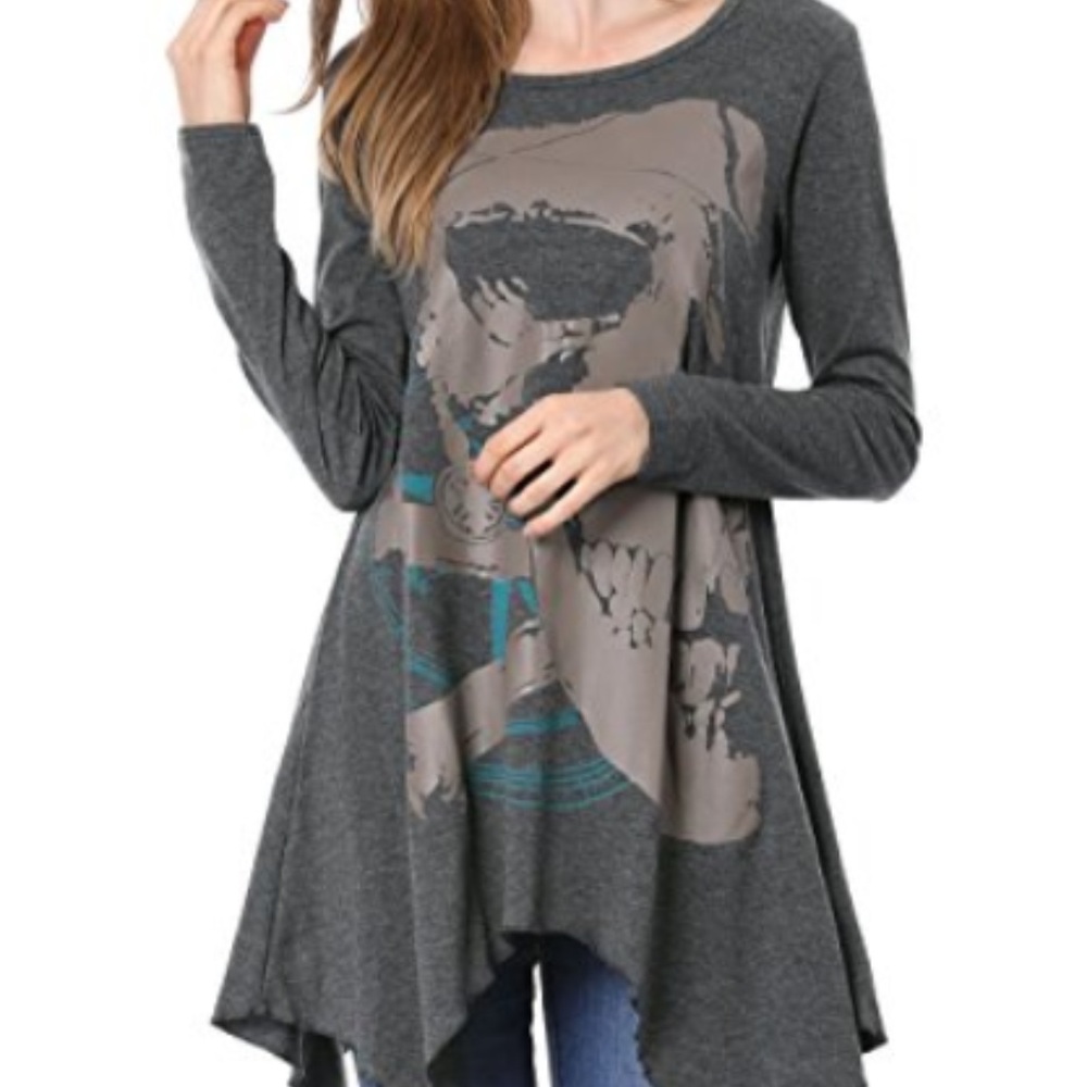 Allegra K skull tunic