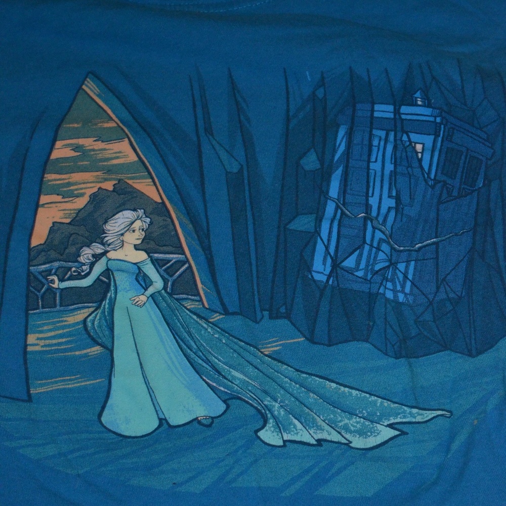 Teefury Frozen Doctor Who Crossover XL Female