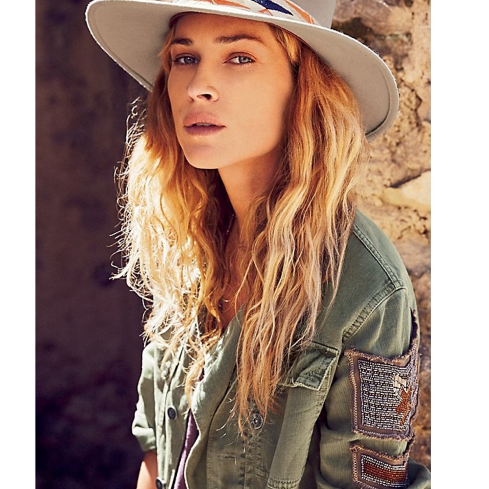 🔥Last 1 Free People Embellished Military Jacket - Picture 2 of 7