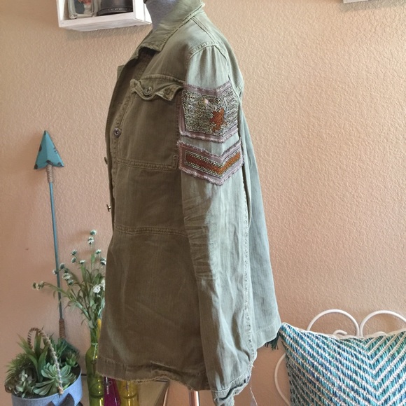 🔥Last 1 Free People Embellished Military Jacket - Picture 5 of 7