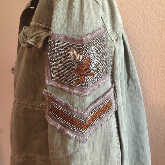 🔥Last 1 Free People Embellished Military Jacket - Picture 6 of 7