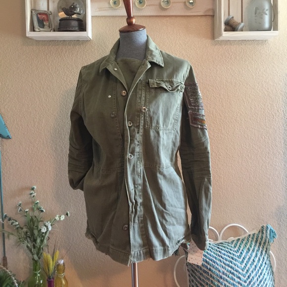 🔥Last 1 Free People Embellished Military Jacket - Picture 7 of 7