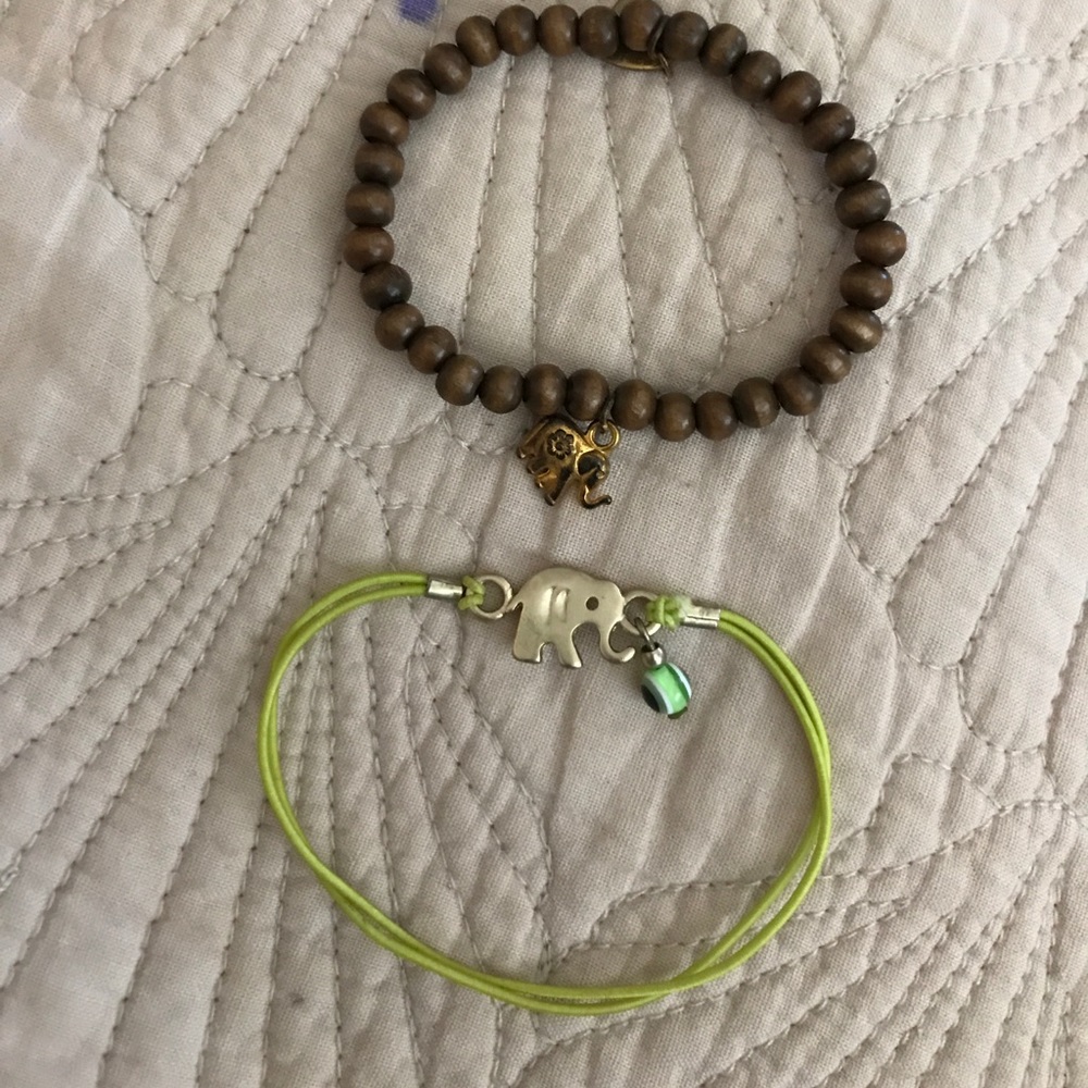 Elephant evil eye bracelet
