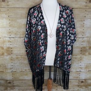 Hippie Laundry Boho Black Fringe Top