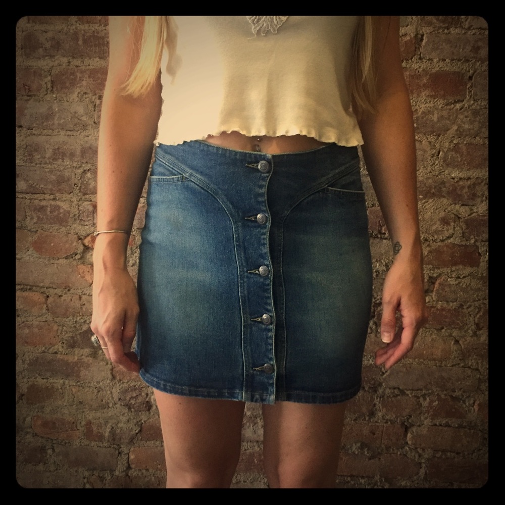 ❌SOLD❌ Button Front Denim Skirt