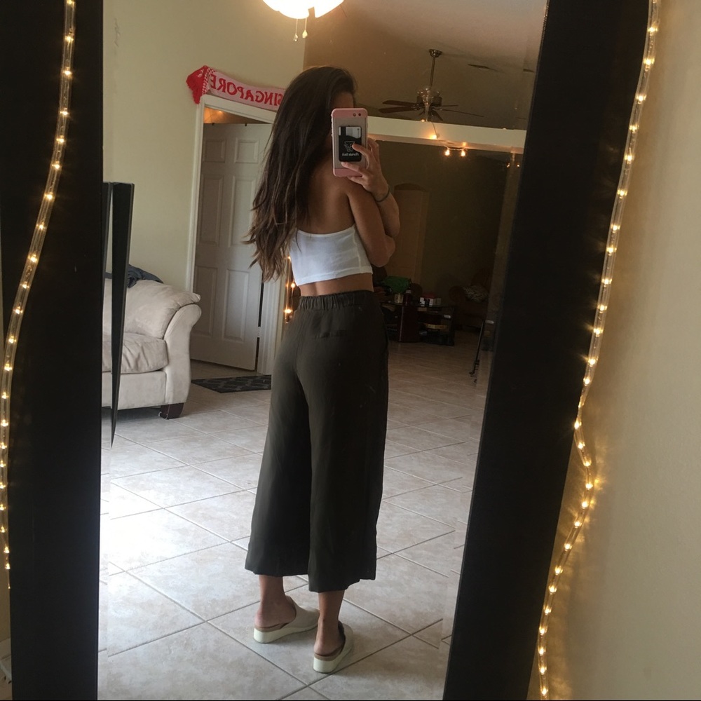 Olive Green Gauchos - Picture 5 of 6