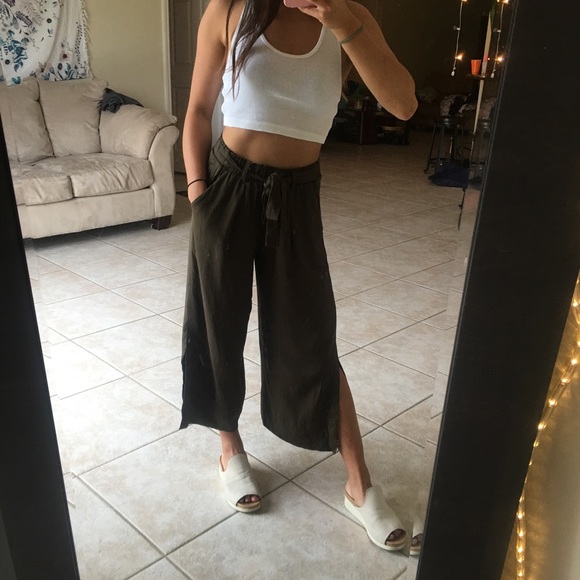 Olive Green Gauchos - Picture 6 of 6