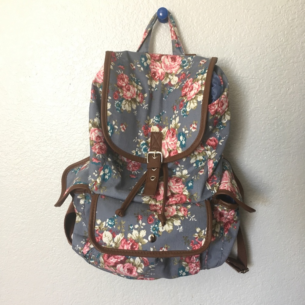 Cute floral vintage backpack.