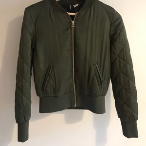 Green bomber jacket