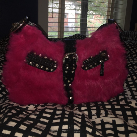💖Pink Fluffy Purse💖 - Picture 2 of 3
