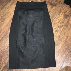 Armani Exchange black bodycon skirt