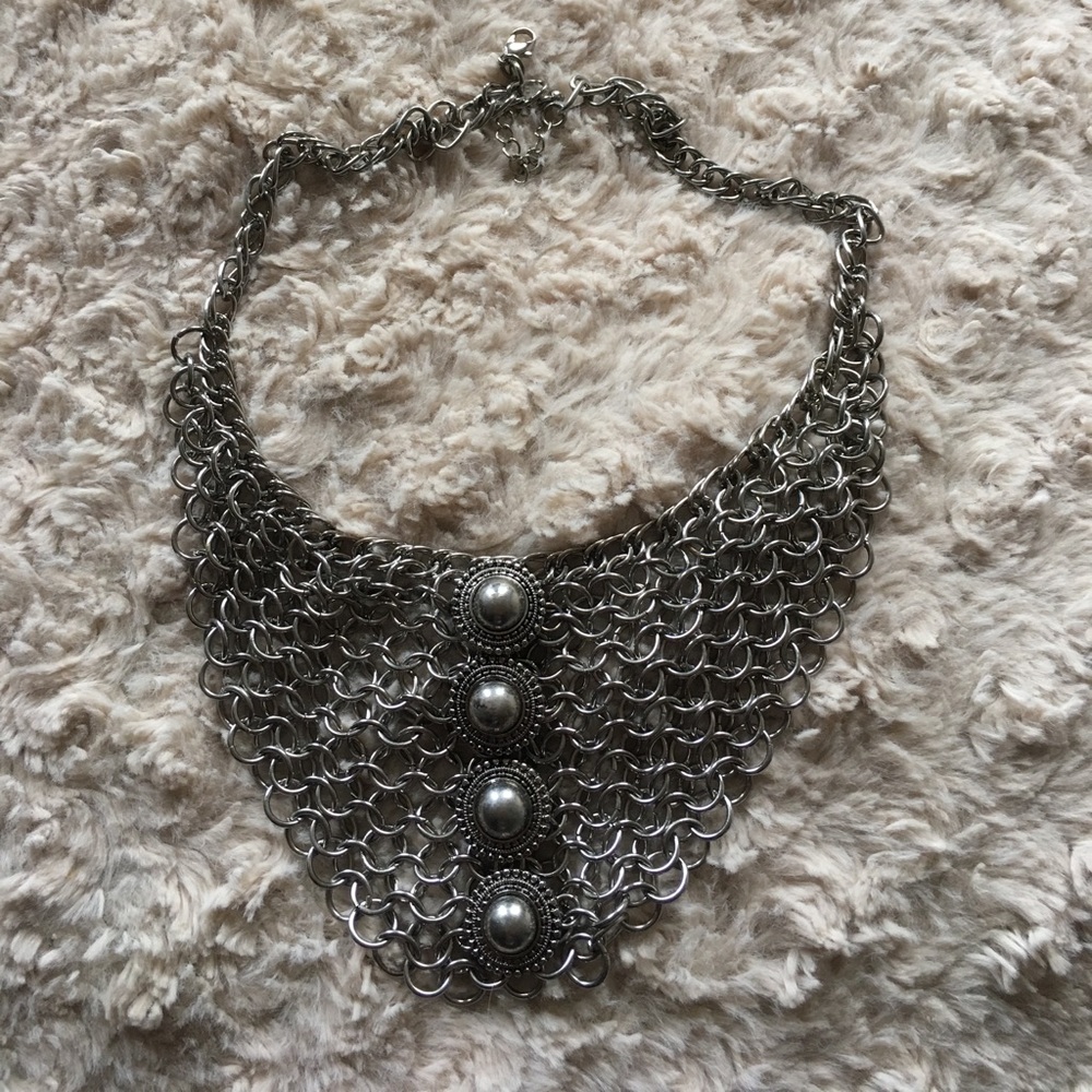 Forever 21 Bohemian High Neck Metal Necklace