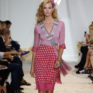 DVF Nieves floral print silk wrap dress