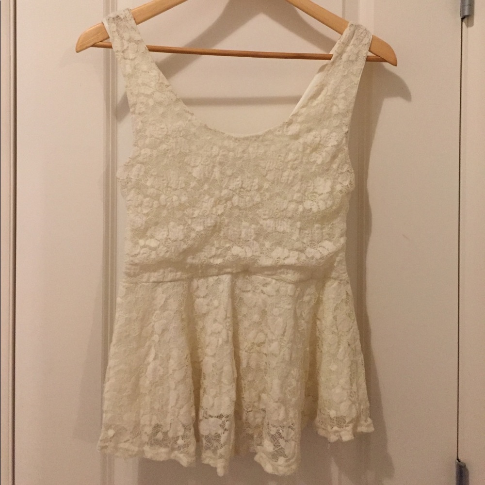 Lace peplum