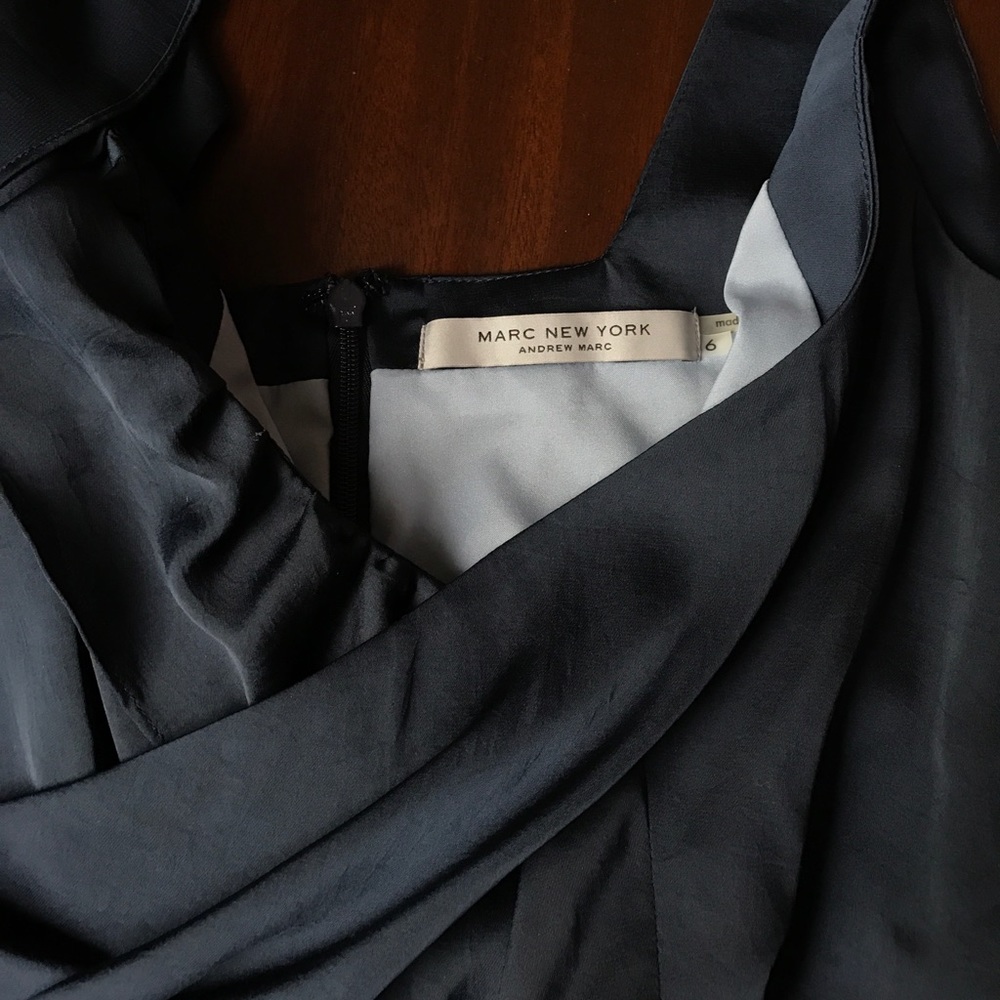 MARC New York Navy ruffle sleeve dress - Picture 3 of 4