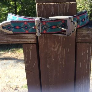 Vintage Aztec Pattern Belt by Nuovo