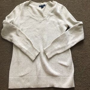 Tan v neck sweater