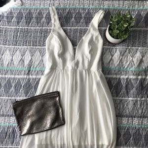 Lulu's White Sheath Maxi Dress