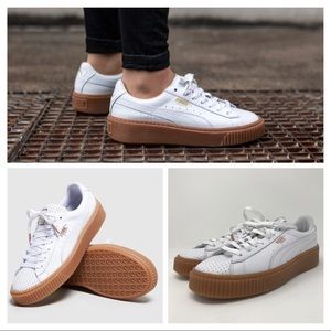 PUMA BASKET PLATFORM SNEAKERS (ROSE GOLD) SZ 8 PUMA BASKET PLATFORM SNEAKERS (ROSE GOLD) SZ 8