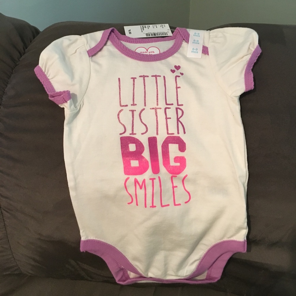 Children's Place 6-9 month "little sister" onsie