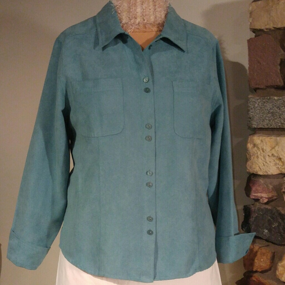 Microsuede shirt jacket.