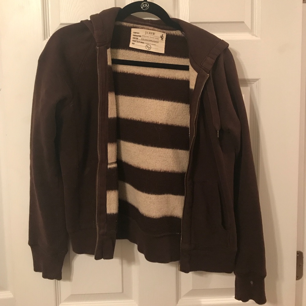 Jcrew zip up Sherpa hoodie