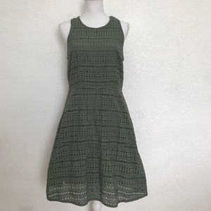 GAP olive green cotton lined dress