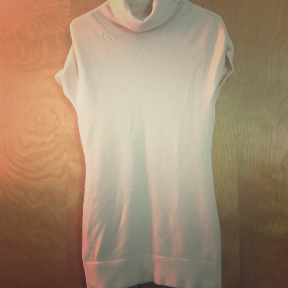 Scoop cream sweater dress