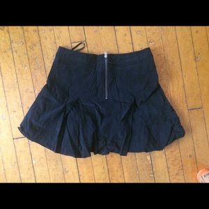Free People Black Suede Mini Skirt