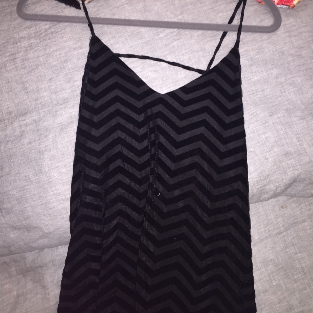 Black and grey patterned velvet dress