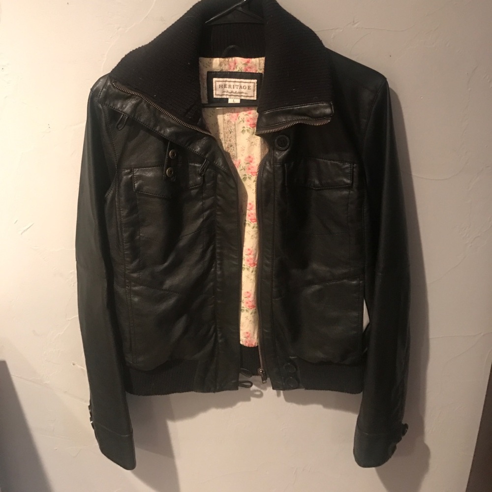 Faux leather jacket