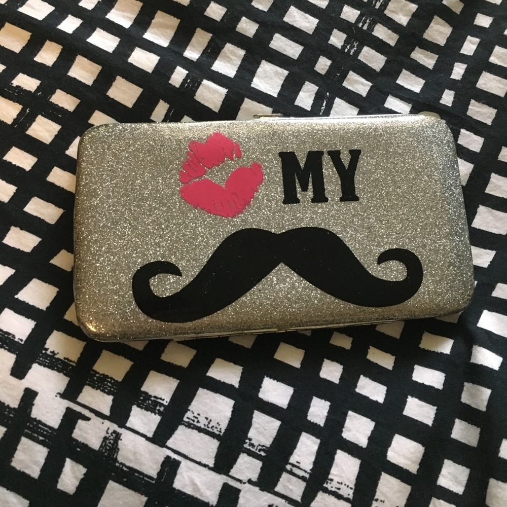 💋 MY Mustache Sparkly Wallet💎