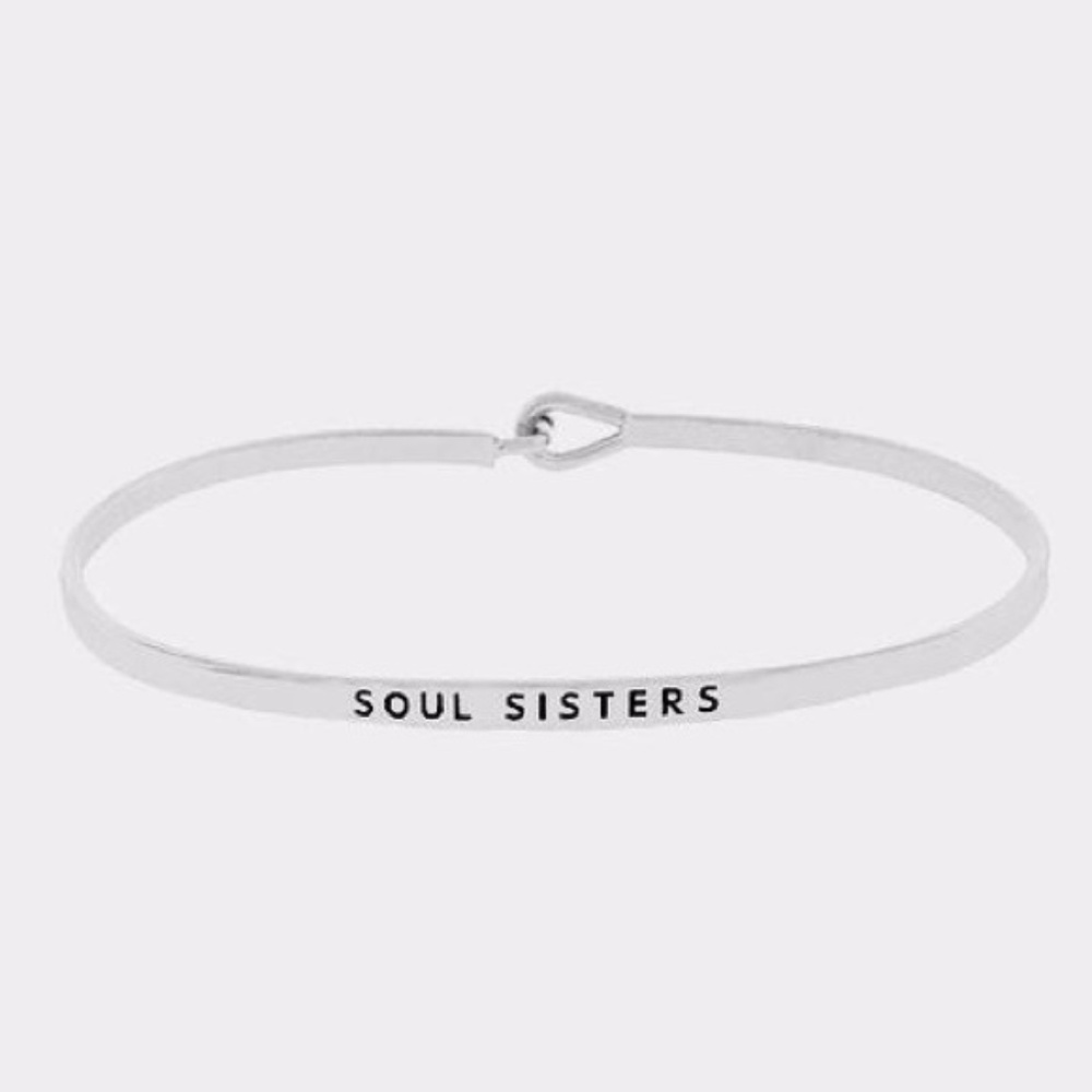 Stackable⭐️SOUL SISTERS Message Bracelet