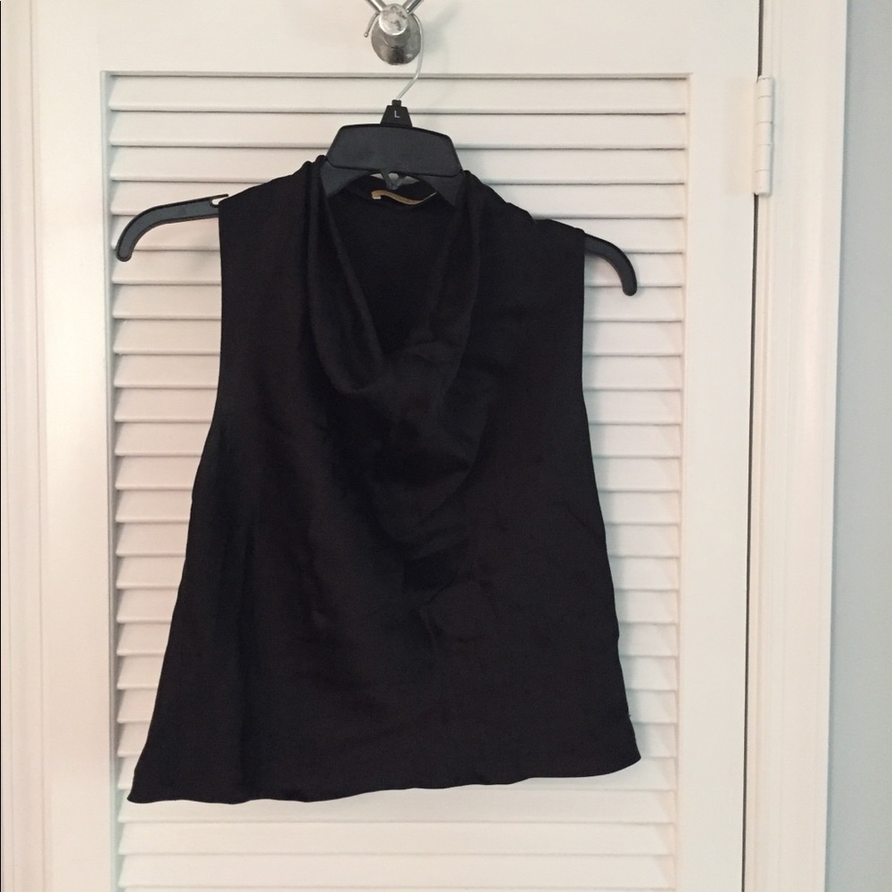 DKNY Donna Karan Signature silk cowlneck top