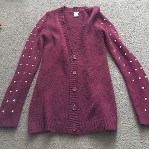 Maroon cardigan
