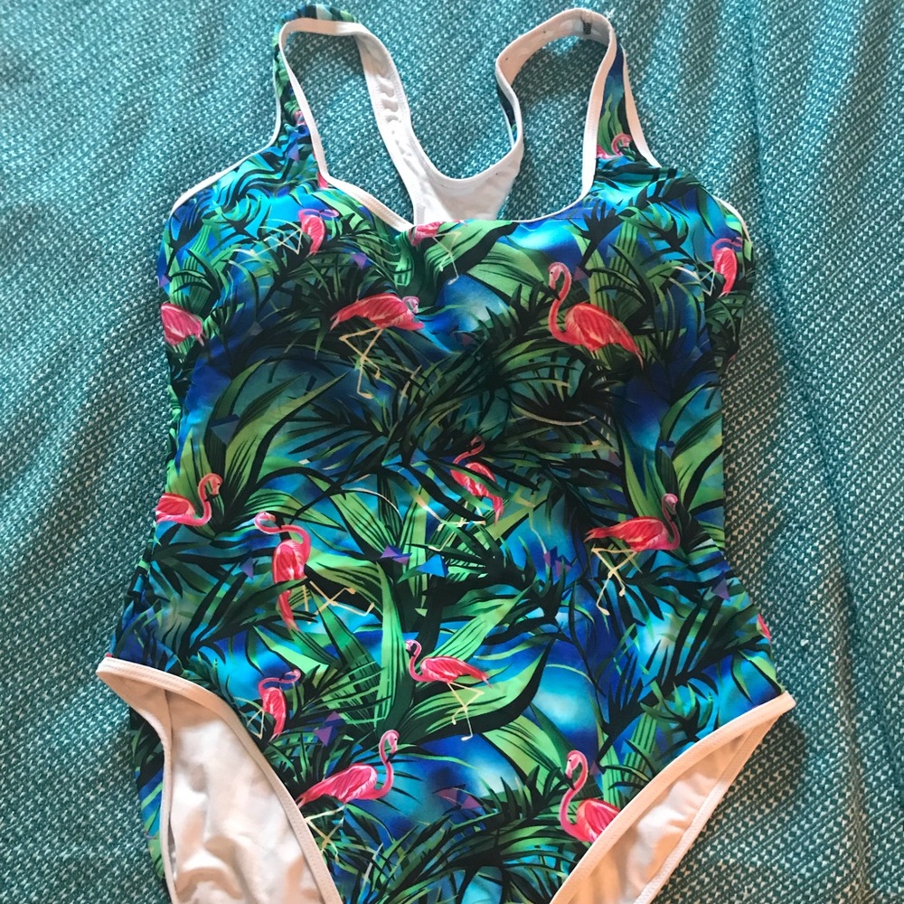 Flamingo high cut one piece