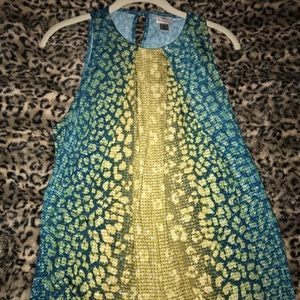 Teal and Tan tank top