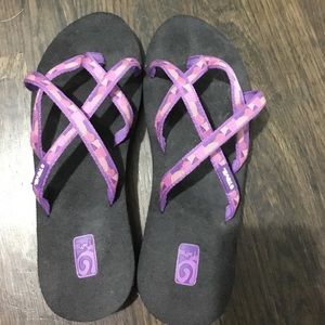 Purple Teva sandals