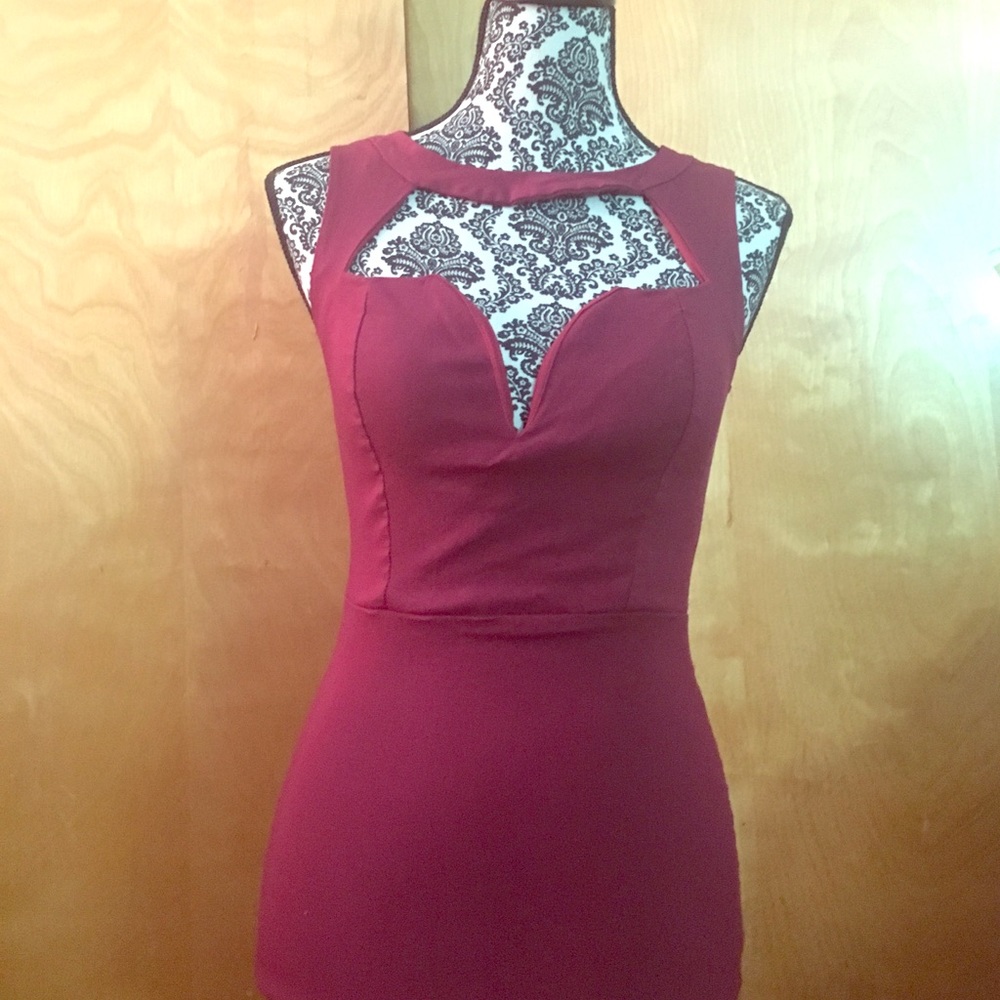 Brand new Burgundy midi dress