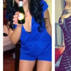 Colbalt blue romper. Worn once